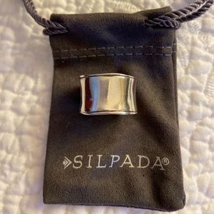 Silpada silver cigar band ring